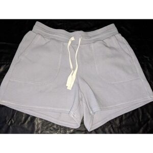 Madewell MWL Waffle Knit Lounge Shorts Purple Drawstring Pockets Women's M